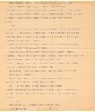 Illustration for article titled This Message from NORAD Announced Global Nuclear War—In 1971